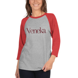 3/4 Sleeve Shirt - Veneka BB Gray and Red