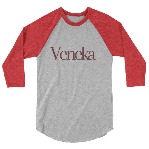 3/4 Sleeve Shirt - Veneka BB Gray and Red - Image 3