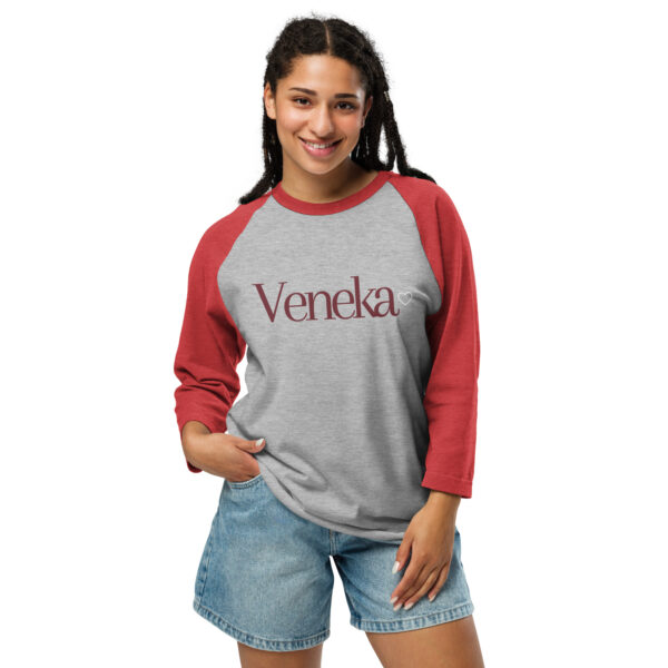 3/4 Sleeve Shirt - Veneka BB Gray and Red - Image 4