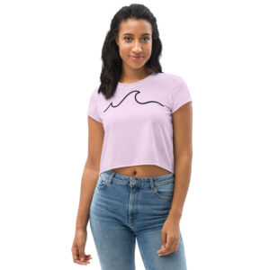 Crop Tee - Pink Water