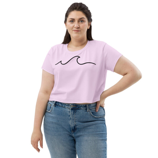 Crop Tee - Pink Water - Image 2