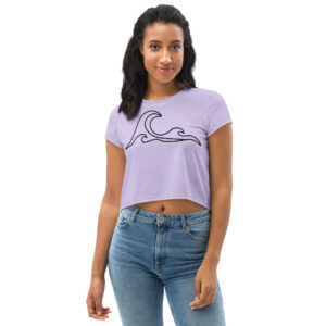 Crop Tee - Waves (Purple)