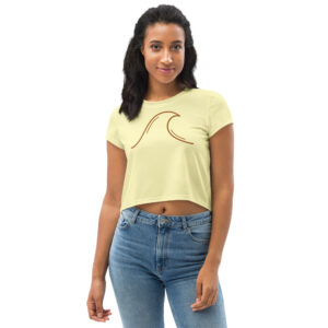Crop Tee - Yellow Wave