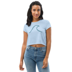 Crop Tee - Blue Wave