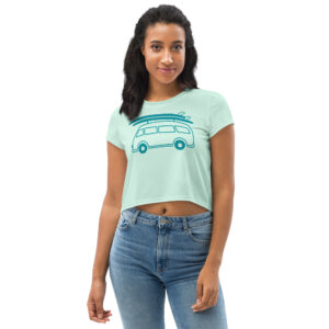 Crop Tee - Let's Go Surf