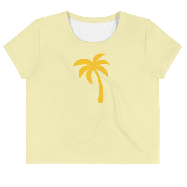 Crop Tee - Yellow Palm Tree - Image 3