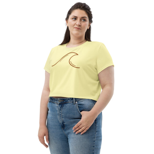 Crop Tee - Yellow Wave - Image 3