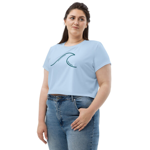Crop Tee - Blue Wave - Image 3