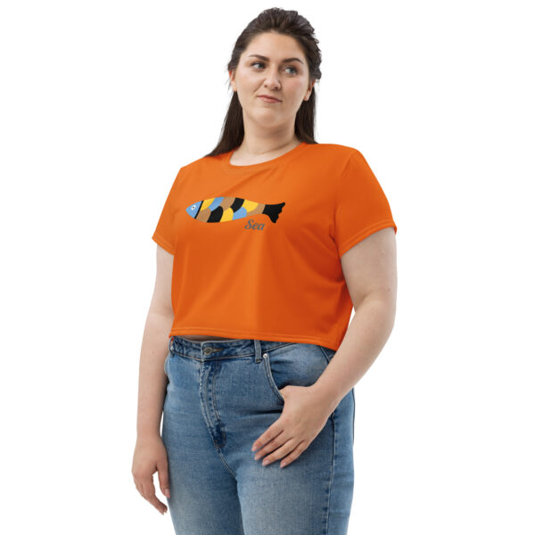Crop Tee - Coral - Image 3