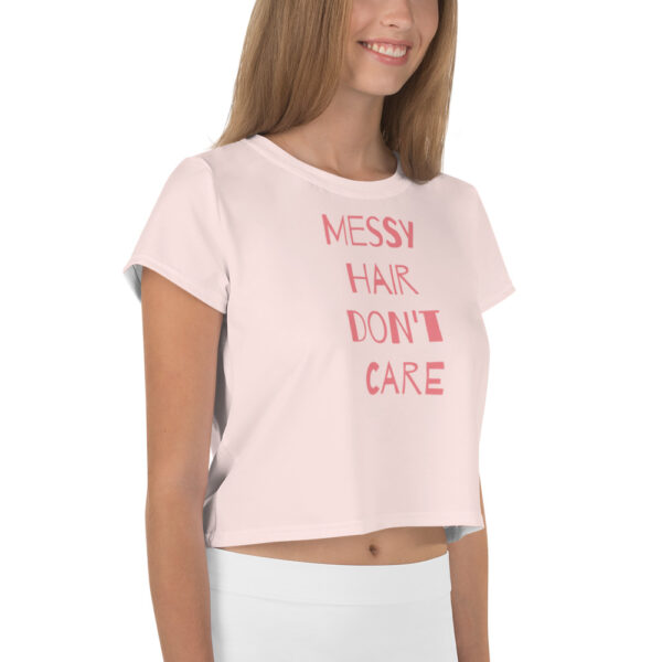 Crop Tee - Messy Hair Don't Care - Image 7