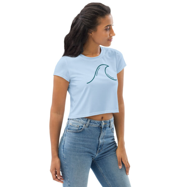 Crop Tee - Blue Wave - Image 7