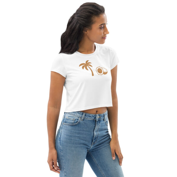 Crop Tee - Coconut and Palm Tree - Image 7