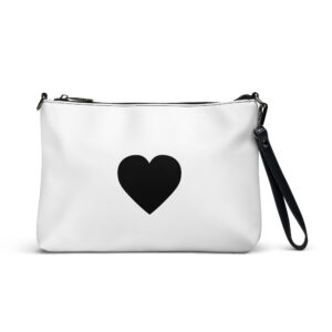 Crossbody bag - Heart Black and White