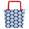 Large Tote Bag - Blue Hearts - Image 8