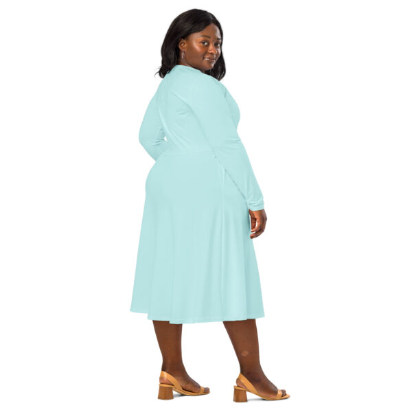 Dress Long Sleeve midi - Aqua - Image 3