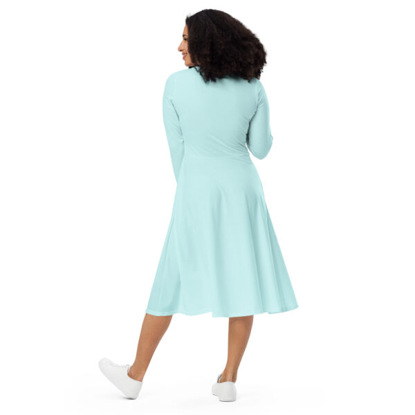 Dress Long Sleeve midi - Aqua - Image 4