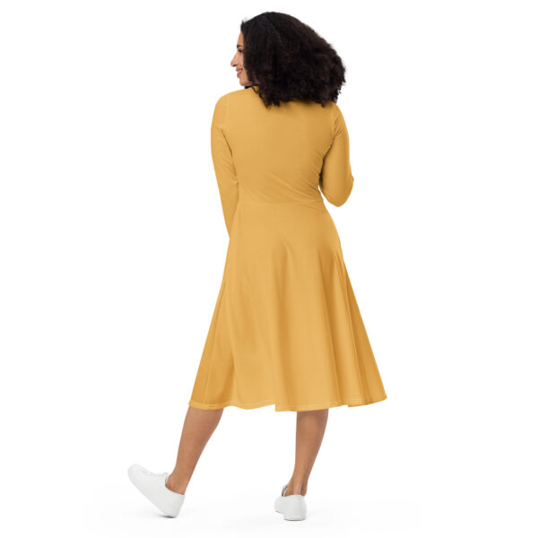 Dress Long Sleeve Midi - Yellow Reef - Image 4