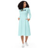 Dress Long Sleeve midi - Aqua