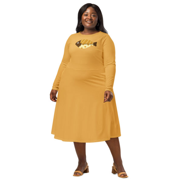 Dress Long Sleeve Midi - Yellow Reef - Image 2