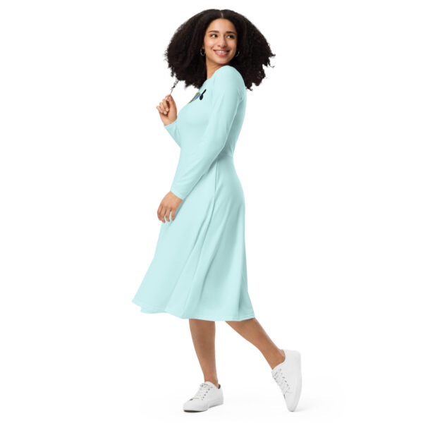 Dress Long Sleeve midi - Aqua - Image 5