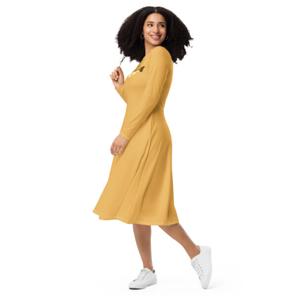 Dress Long Sleeve Midi - Yellow Reef - Image 5