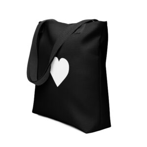 Tote bag - Black and White Heart