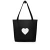 Tote bag - Black and White Heart - Image 3