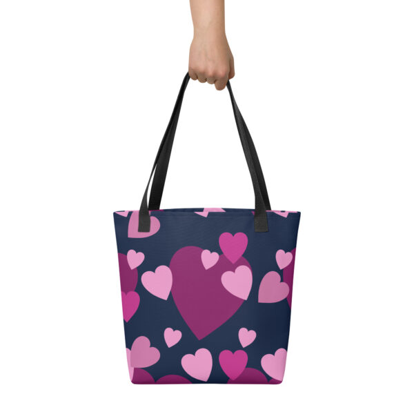 Tote bag - Purple Hearts - Image 2