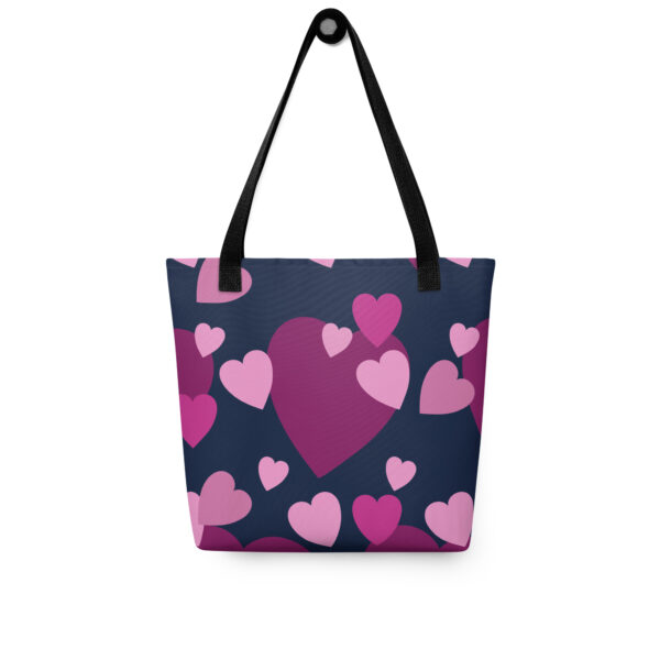 Tote bag - Purple Hearts - Image 3