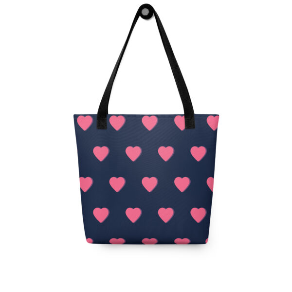 Tote bag - Pink Hearts - Image 3