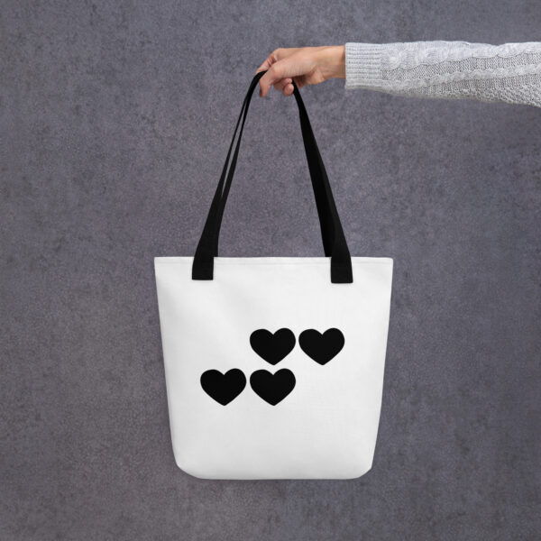 Tote bag - Black Hearts - Image 3