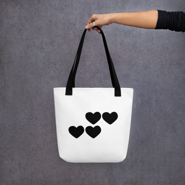 Tote bag - Black Hearts - Image 4