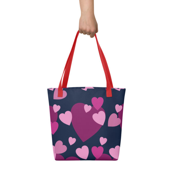Tote bag - Purple Hearts - Image 4