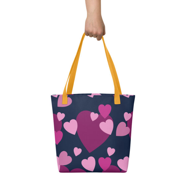 Tote bag - Purple Hearts - Image 6