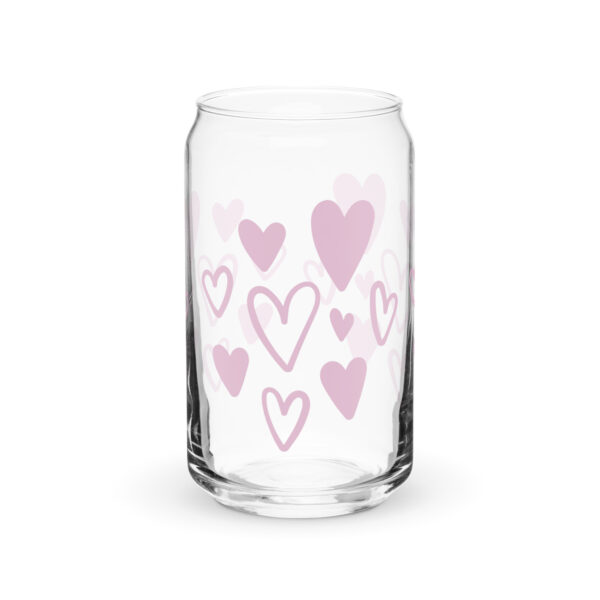 Can-shaped glass - Pink Hearts - Image 5