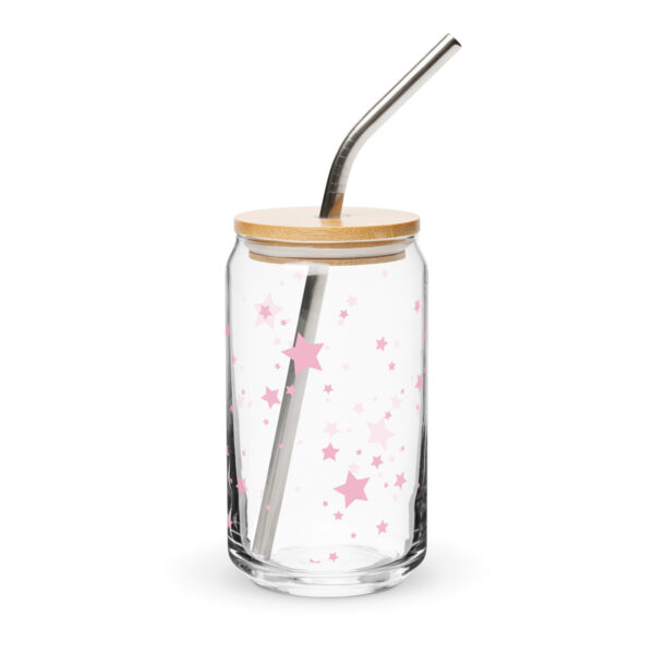 Can-shaped glass - Pink Stars - Image 2