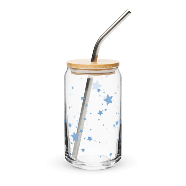 Can-shaped glass - Blue Stars