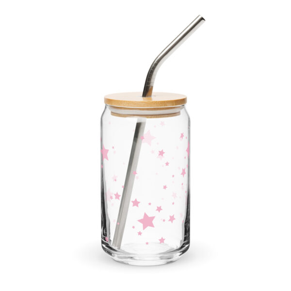 Can-shaped glass - Pink Stars - Image 3
