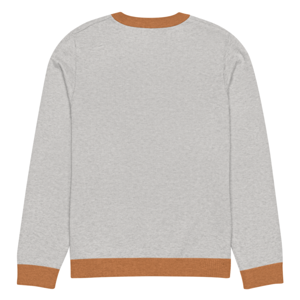 Knitted crew neck sweater Unisex - But First Coffee - Image 2