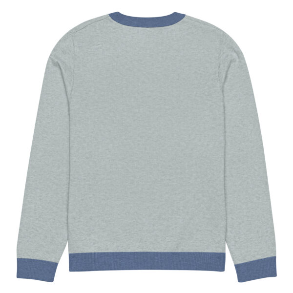 Knitted crew neck sweater - Messy Hair Don't Care Blue Candy - Image 2