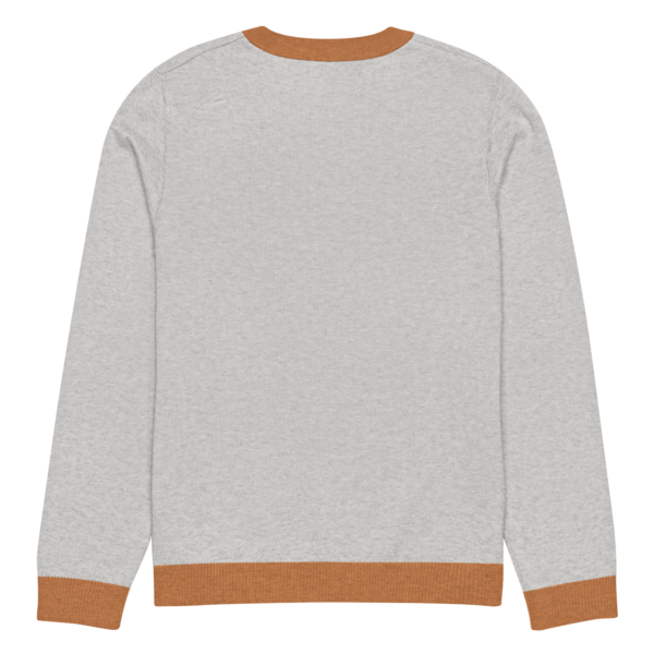 Knitted crew neck sweater Unisex - But First Coffee - Image 10