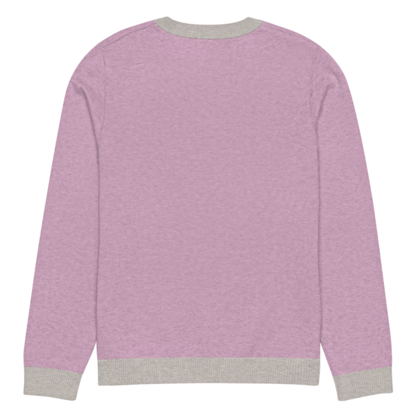 Knitted crew neck sweater Unisex - Pink Surf - Image 8