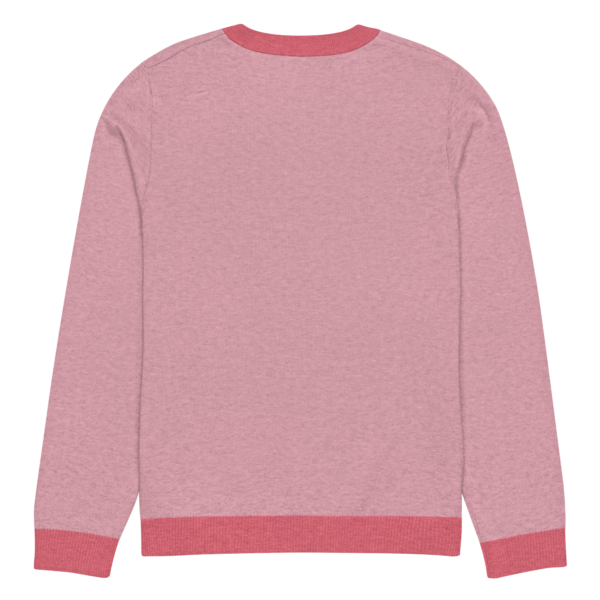Knitted crew neck sweater Unisex - Pink Love - Image 8