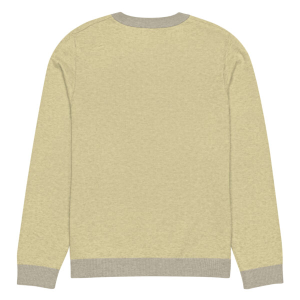 Knitted crew neck sweater Unisex - Yellow Ice Cream - Image 8