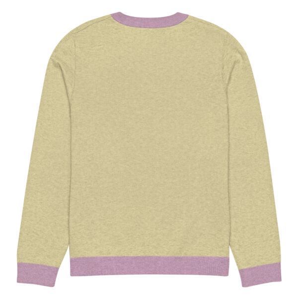 Knitted crew neck sweater Unisex - Yellow Wave - Image 8
