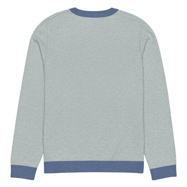Knitted crew neck sweater - Messy Hair Don't Care Blue Candy - Image 10