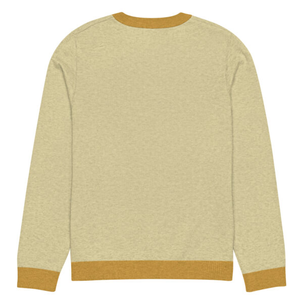 Knitted crew neck sweater Unisex - Yellow Waves 2 - Image 8