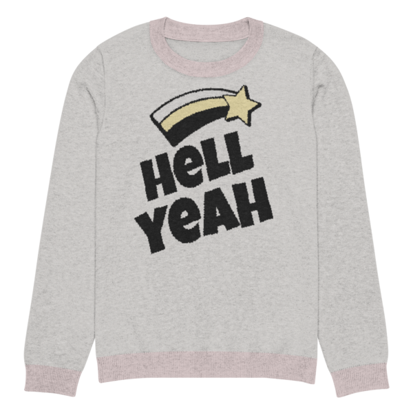 Knitted crew neck sweater Unisex - Hell Yeah - Image 7