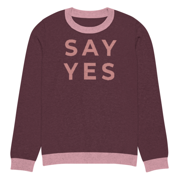 Knitted crew neck sweater Unisex - Say Yes - Image 7