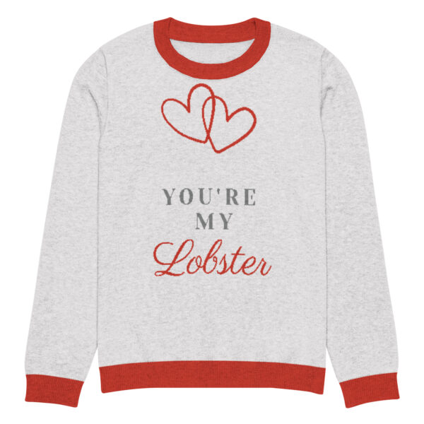 Knitted crew neck sweater Unisex - You are My Lobster - Image 7
